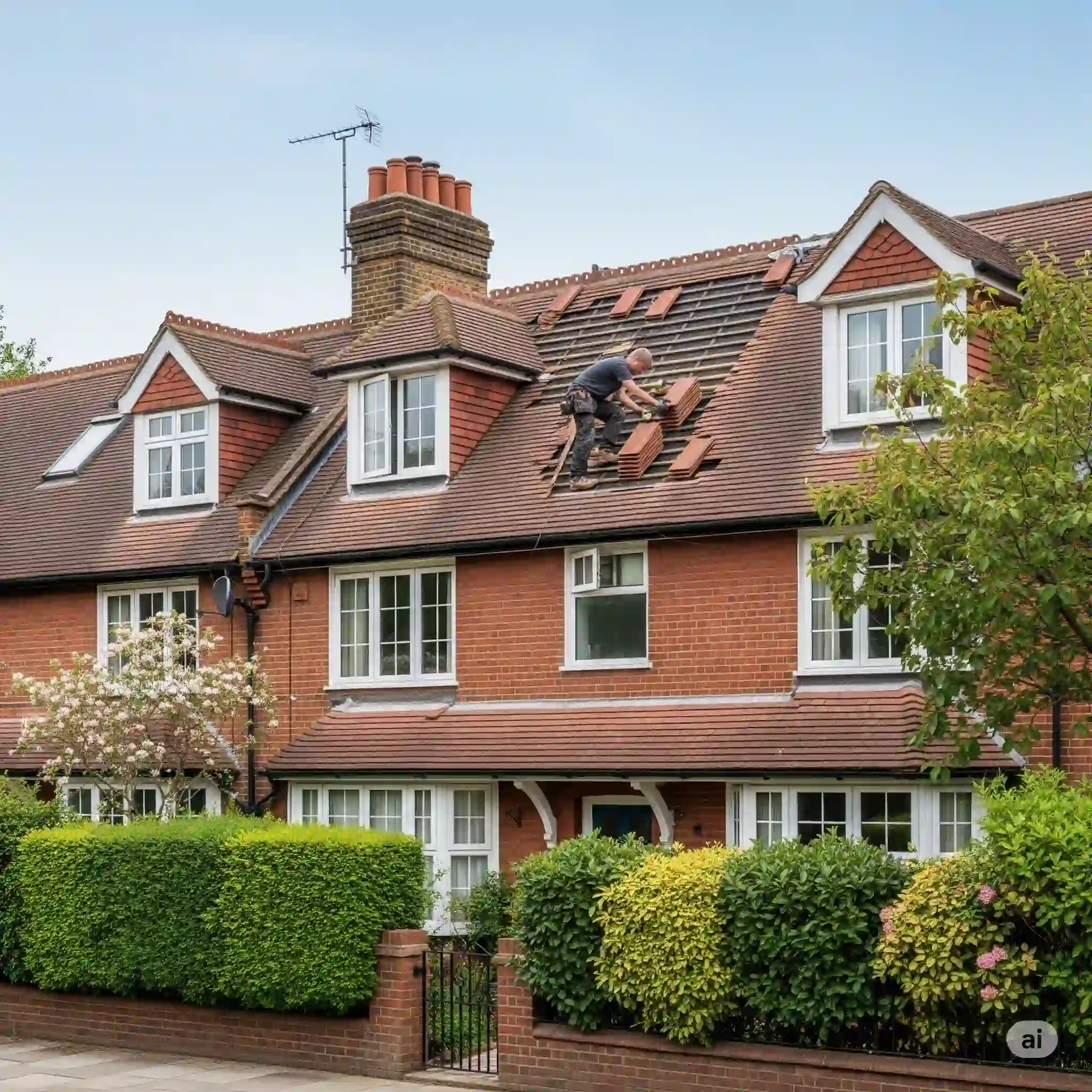 Professional roofer inspecting a roof in Bath